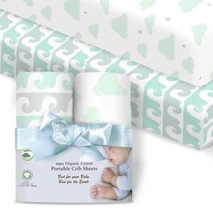 Cambria Baby Organic Cotton Fitted Pack n Play Sheet Set
